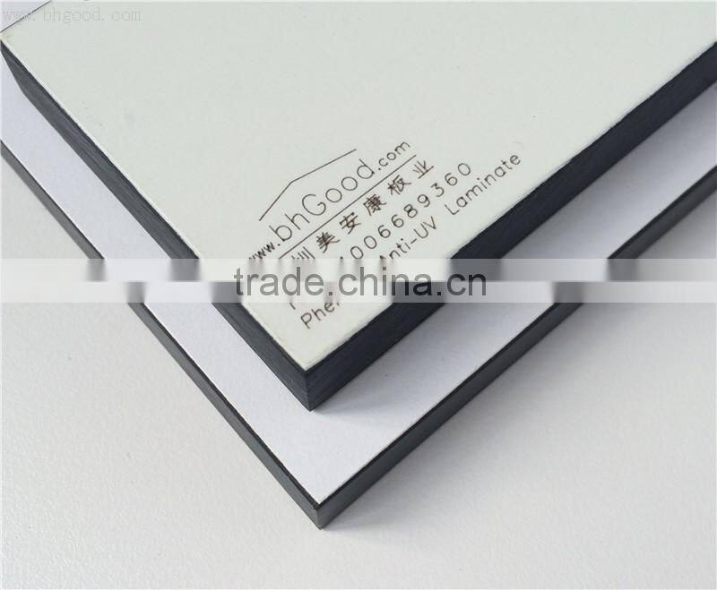 White color waterproof hpl laminate bathroom wall panel