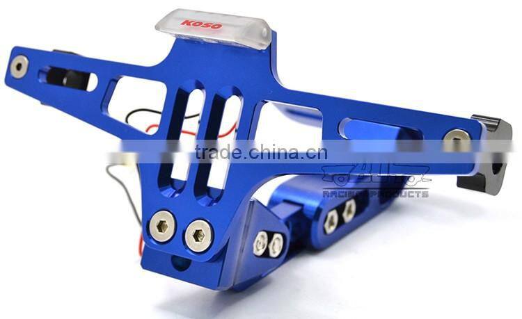 BJ-LPL-039 Replacement Aluminum Sport Bike Universal LED License Plate Bracket Light