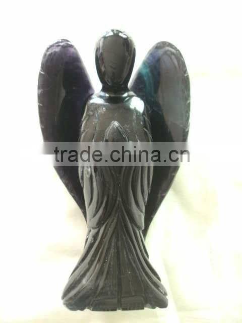 Different size of Fluorite carved angel wholesale