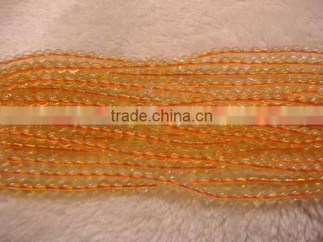 Natural gemstone Gold Rutilated Quartz round beads