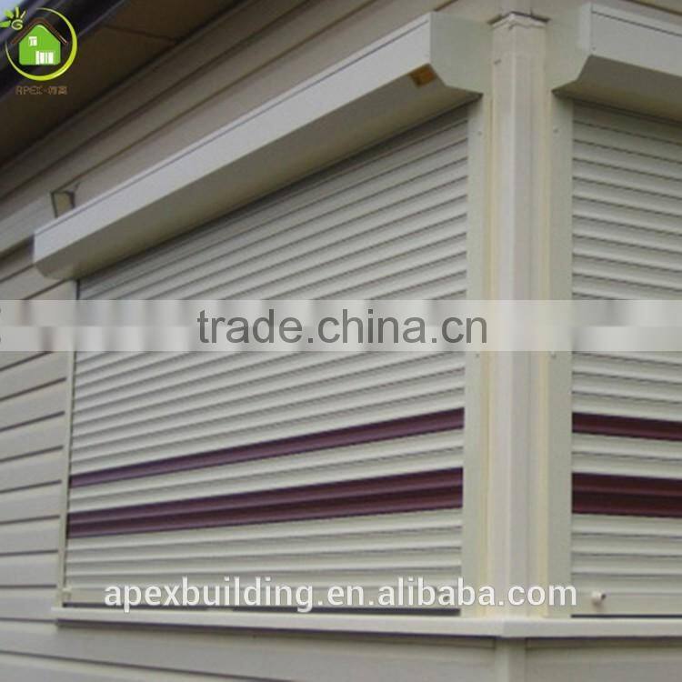 Aluminum motorized unique window shutters