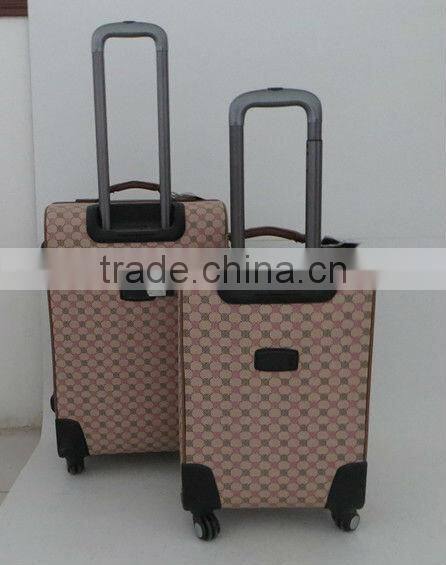 2015 top design newest carry-on 4 wheels PU trolley luggage