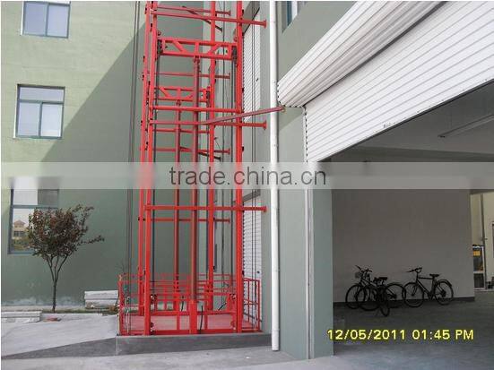 Vertical Guide Rail Hydraulic Cargo Elevator with Competitive Price