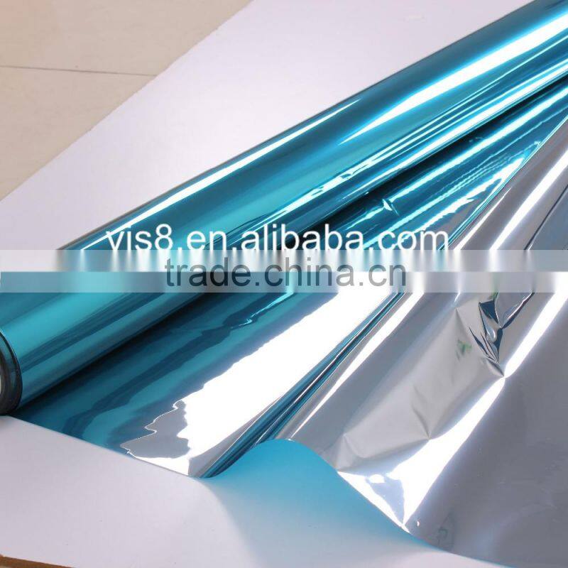 high technology reflective dark blue sliver PET building decoration film, privacy protective window film