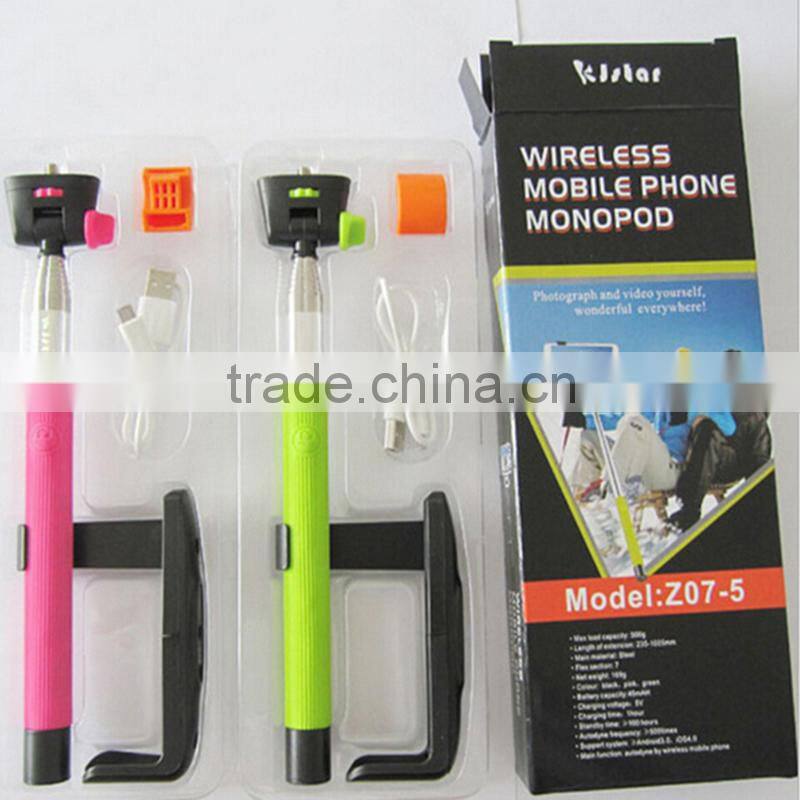 Cash on delivery from china wireless monopod selfie stick walking stick