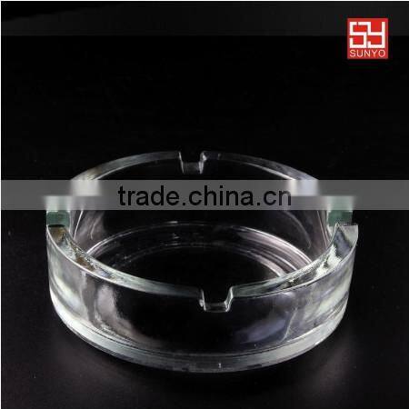 Handmade unique Vintage Amber Glass Ashtray Brown Horseshoe Good Luck engraved bottom design