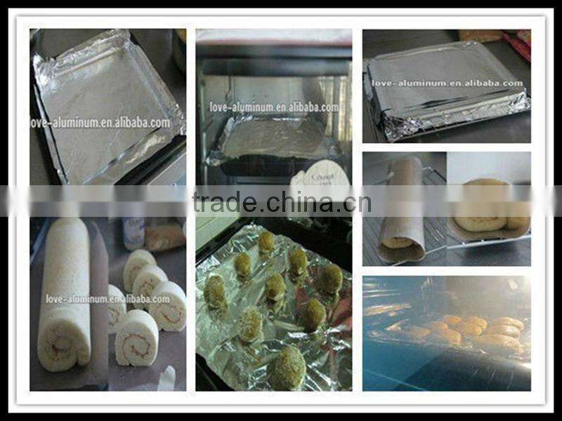 Color Box Packed 8011 Food Packing Aluminium Foil Roll For Household