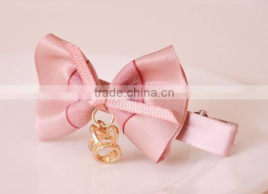 fancy beads ribbon make hair bow alligator hair clip barrettes