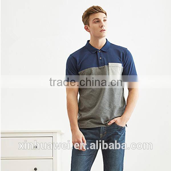 Custom mens multicolored short sleeve polo shirts