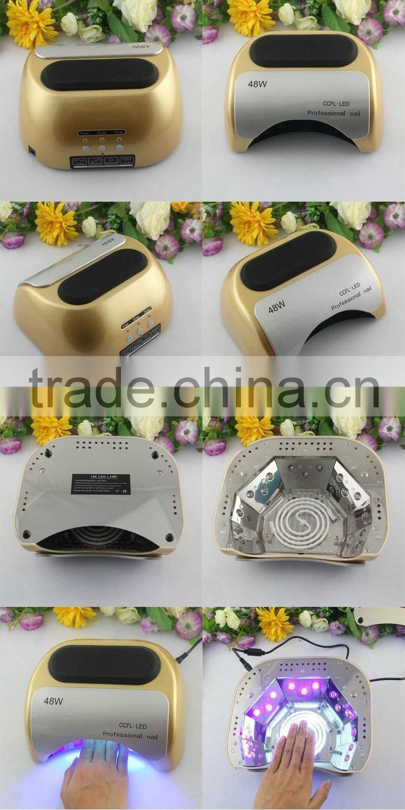 Professional led uv lamp 48w for Polish Gel Curing Nail tools automatic hand sensor EU AU US UK plug