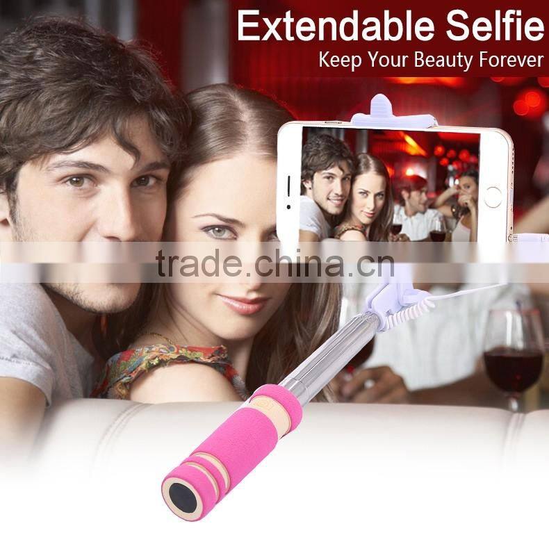PDQ Support Mini selfie stick colorful extendable selfie stick for iPhone OEM Package support