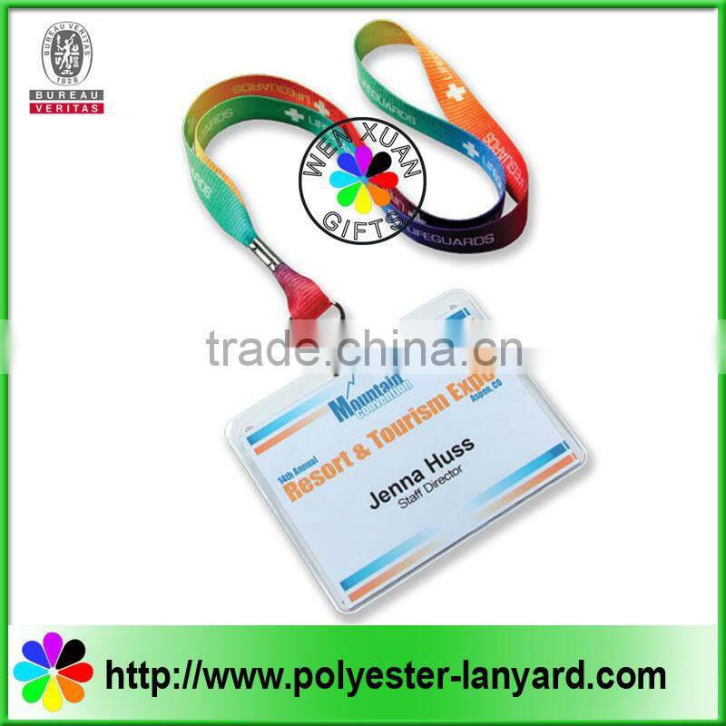 double layer satin lanyard
