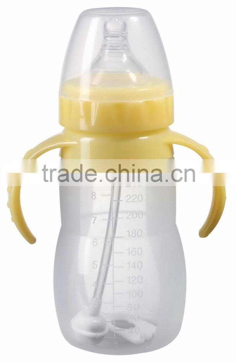 300ML wide neck silicone baby feeding bottle manufacturer