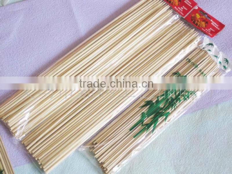 Natural high quality round disposable barbecue sticks