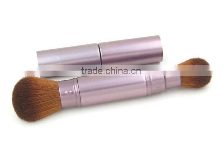 Newest Full Metal Aluminum Ferrule Double Side Retractable Powder Brush