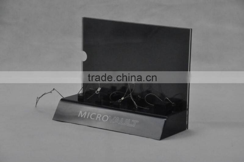 Black Acrylic Display With Metal