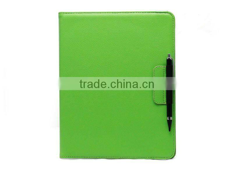 360 degree rotation pu leather case for ipad 2/3