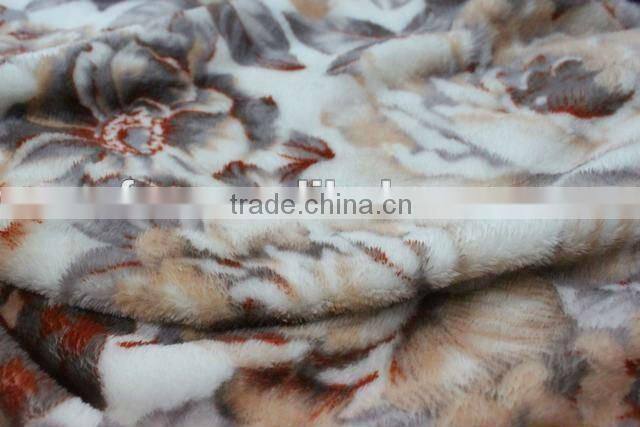 100% polyester 150d/288f printed coral fleece fabric