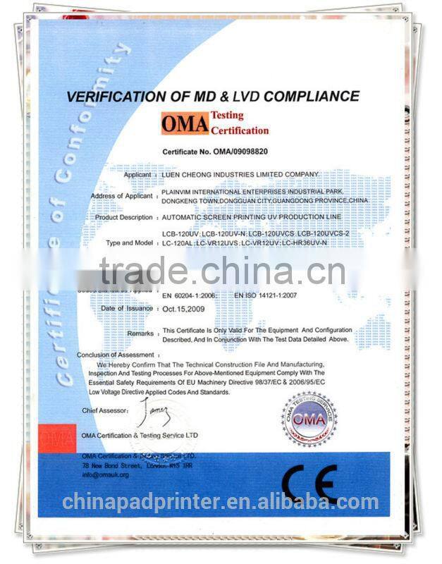 LCB-120UV-1 Full Automatic screen printer with UV System