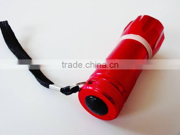 Onlystar GS-8184 mini pocket gift promotion aluminum 9 led flashlight