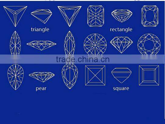 Square pointed back 4*4mm white glass crystal fancy stones for diy design decoration