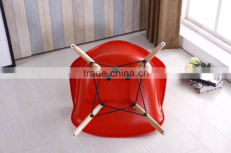 Dining room furniture modern design plastic chair with steel frame