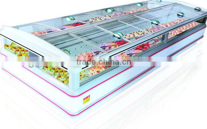 serve counter island freezer with sliding door on the top