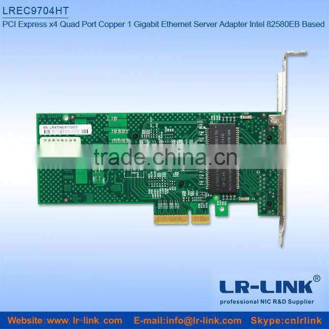 LREC9704HT Intel 82580 PCI Express Server RJ45 adapter 4 port Network Card