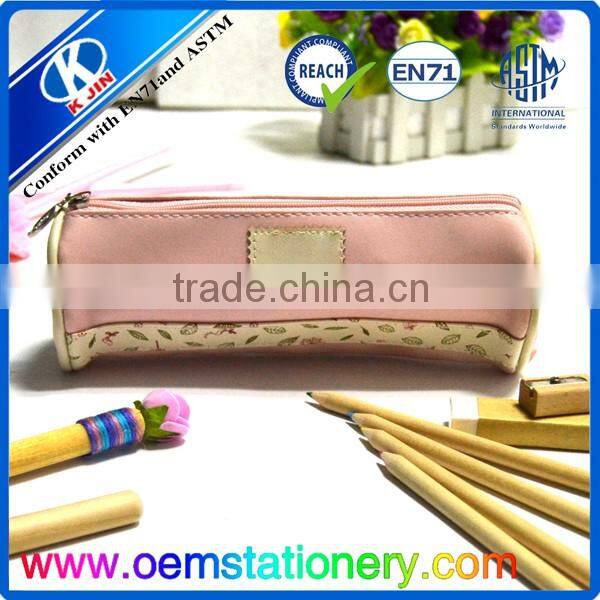 Promotional kid's unusual pencil bags lovely round zipper pencil cases for gifts back to school