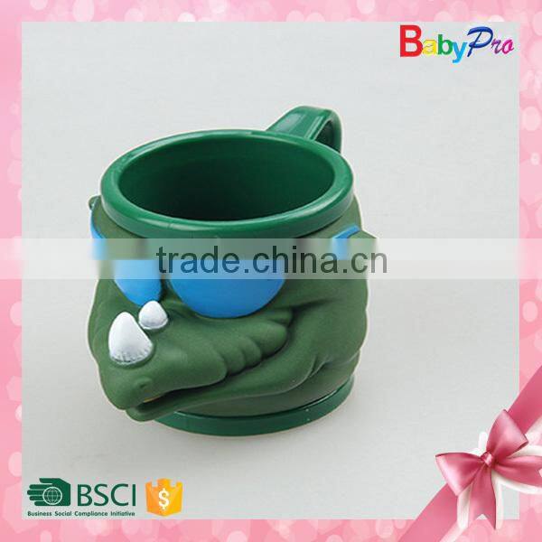 Babypro 2015 New Products Alibaba China Tableware Plastic Cup Cute Cartoon Plastic Cup For Kids With Handle Plastic Cup For Sale
