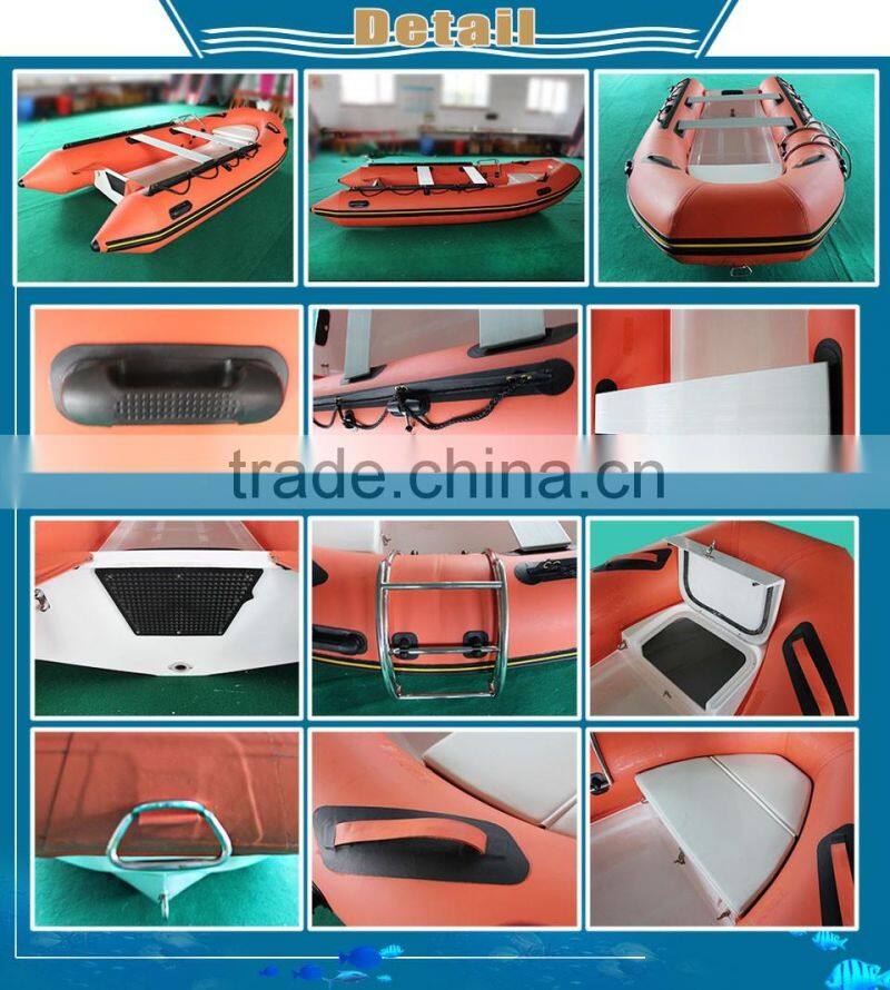 Open glass bottom boats for sale rib 380 with CE certificate