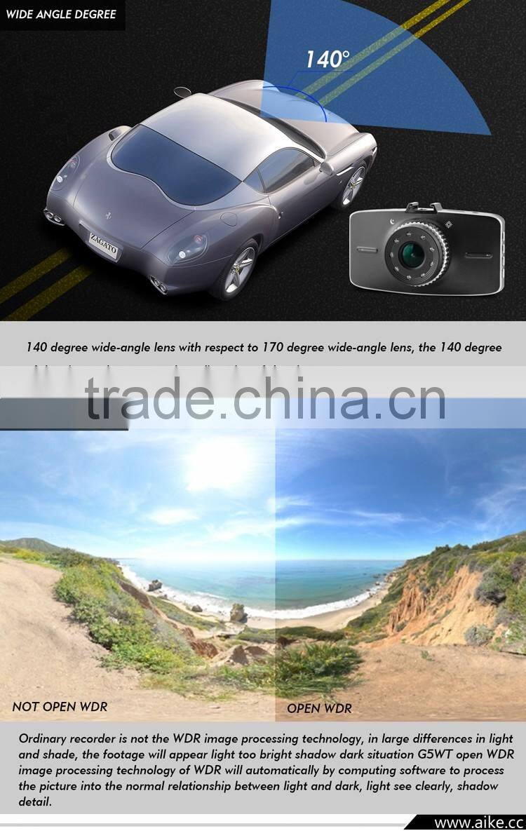 2016 Newest G5WT 3.0"LCD Car Dvr Motion Detection+Night Vision+G-Sensor Car Camera Record 170 Degree Car Dash Cam