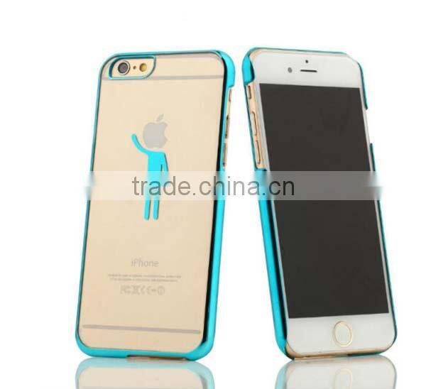 2014 new pc electroplating case for iphone 6 , laser etching case for iphone 6