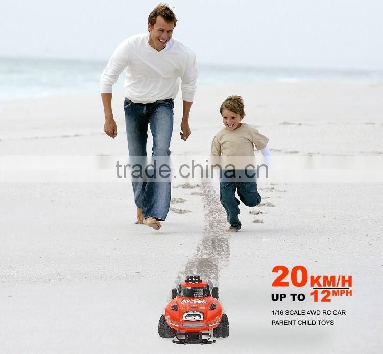 RC Truck 1/16 Scale Electric 2.4Ghz 4WD High Speed Remote Controlled Car Off Road Ready to Run