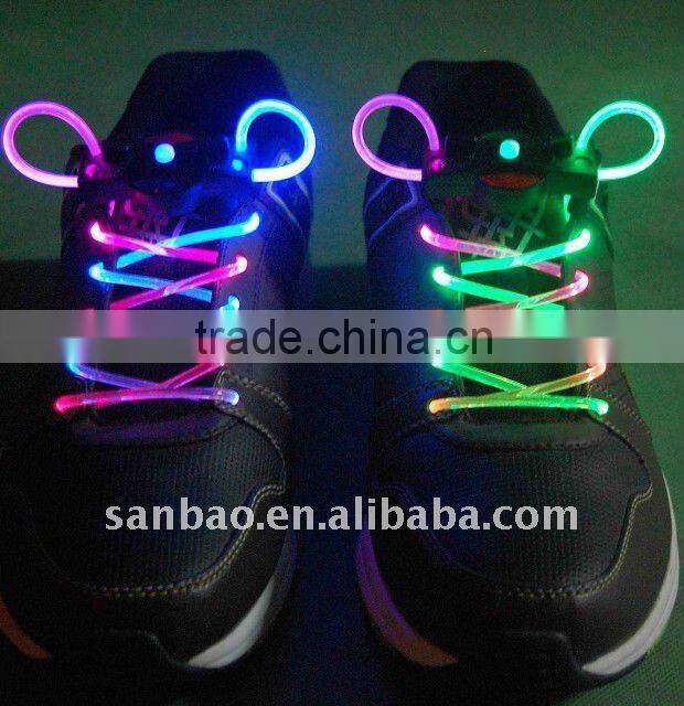 Party Gift Led Lighted Shoelace Holiday Promotional in the night LED lighting luminescent lace