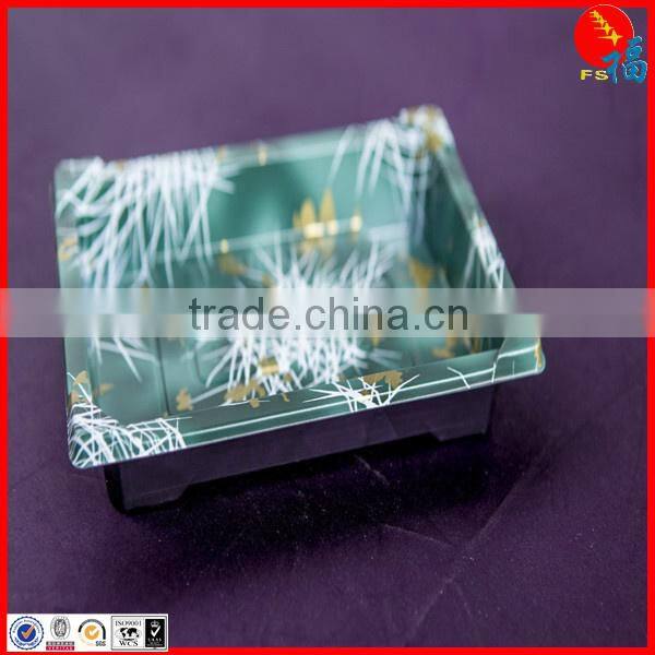 Disposable plastic sushi tray