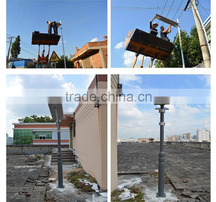 7-70W LED solar power street light , smart integrated solar powered light
