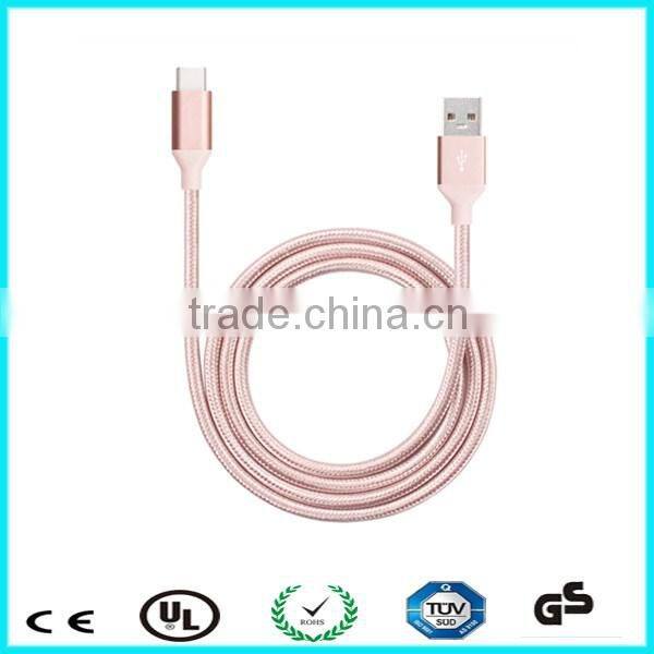 OEM 1m metal shell braided usb 2.0 type-c cable