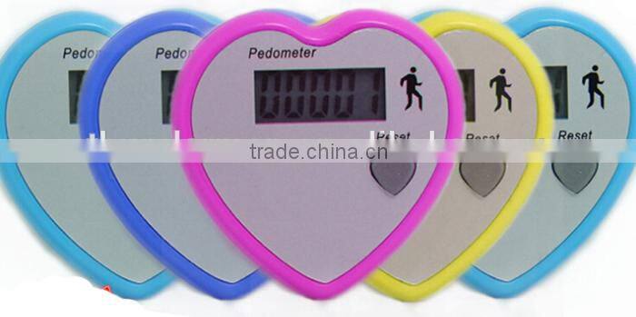 Heart Shape Single Function Step Counter Digital Pedometer
