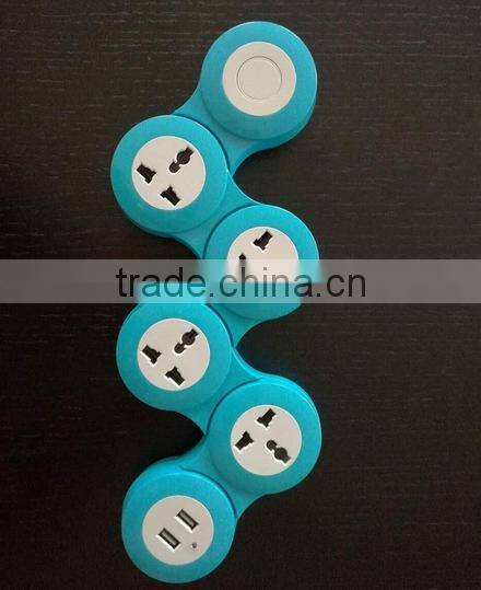CMP 3/4/5 ways Multifunction 3m cord wire 360degree electrical round extension socket with switch