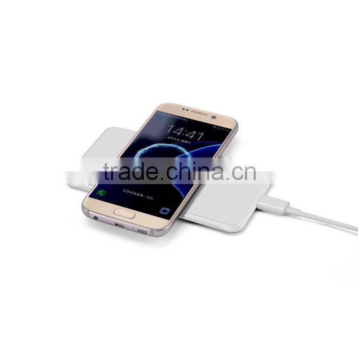 2016 new high efficiency universal qi standard fast wireless phone charger pad for Samsung S7/S7 edge