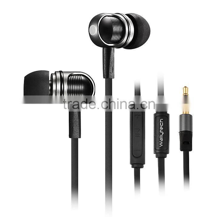 Wallytech W801 High Performance In-Ear Headphones with Built-in Mic Headset Earbuds with 3-Button Volume For iphone