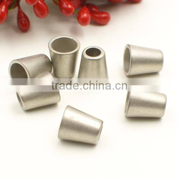 zinc alloy metal rope bell shape end stopper pieces