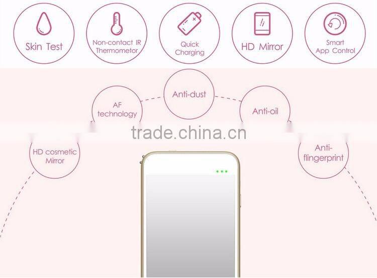 Colorful infrared skin thermometer with power bank, skin moisture analyzer