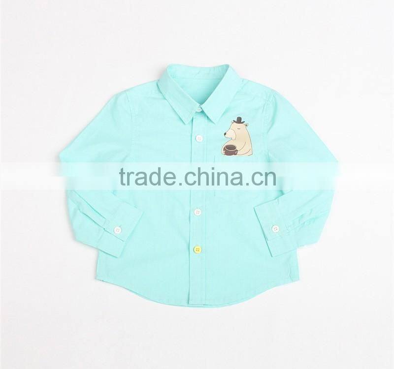 pocket cartoon printing fancy kids sublimation shirt