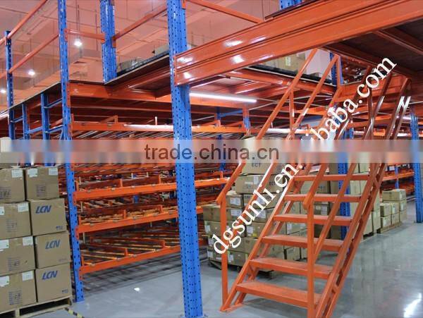 Q235 Warehouse Steel Floor Rack Mezzanine