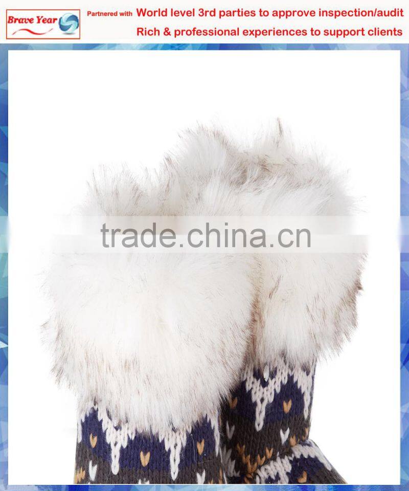 Gem detail knitted fancy winter boots,boots women 2014,snow woman boot