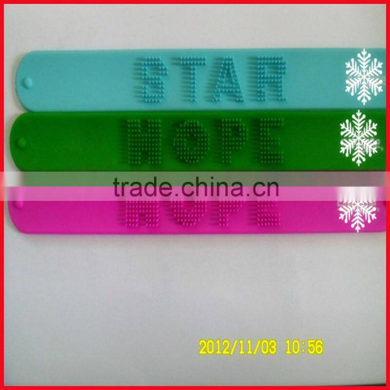 Cartoon printing soft reflective slap bracelet