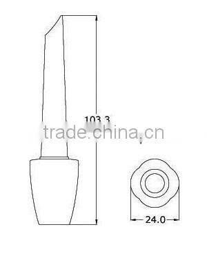 Silver noble glossy luxury empty accept plastic eyeliner tube