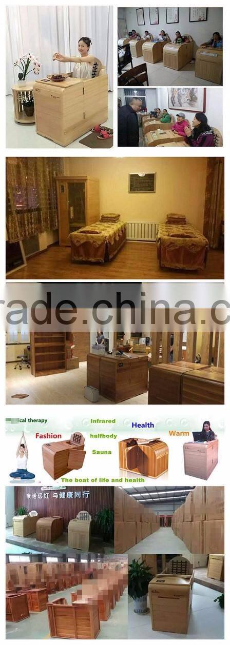 KC approved hemlock health care products infrared half body sauna fitness equipment alibaba china